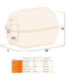 FP CASA PERRO PLASTICA KENNY 05, 70x100.6x70.5h cm - Imagen 2