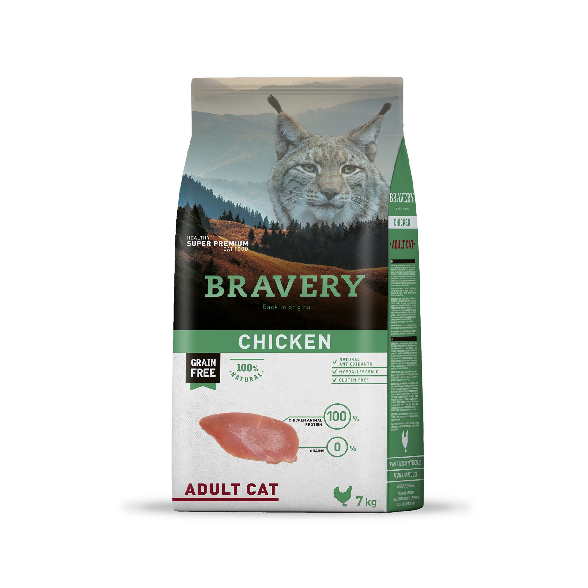 4GA070002 BRAVERY CHICKEN ADULT CAT 7 KG - Imagen 1