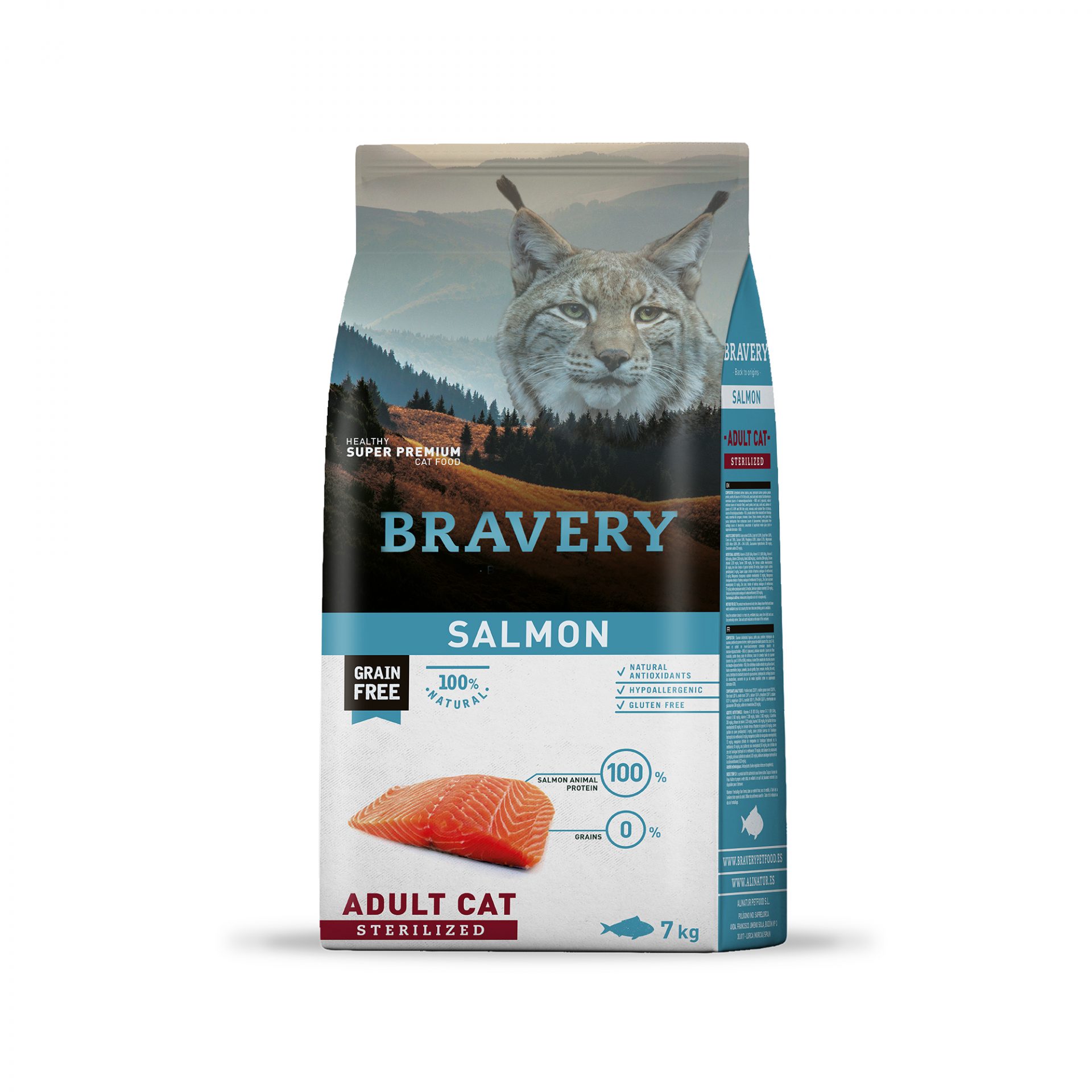 4GA070005 BRAVERY SALMON ADULT CAT STERILIZED 7 KG - Imagen 1