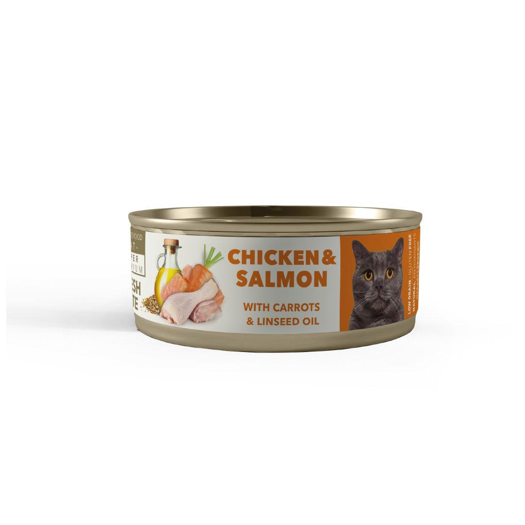 5GA80004 (1) AMITY CHICKEN AND SALMON ADULT CAT WET FOOD 80 GR - Imagen 1