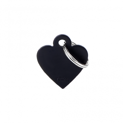 MY FAMILY SMALL HEART ALUMINUM BLACK