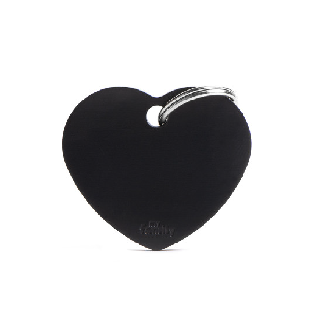 MFB36 (1) MY FAMILY BIG HEART ALUMINUM BLACK - Imagen 1