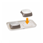 FP BANDEJA GLAM XSMALL C/PLATOS, 40x23 cm/400 ml x2, GRIS - Imagen 3