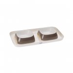 FP BANDEJA GLAM SMALL C/PLATOS, 40x23 cm/800 ml x2, GRIS