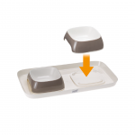 FP BANDEJA GLAM SMALL C/PLATOS, 40x23 cm/800 ml x2, GRIS - Imagen 3