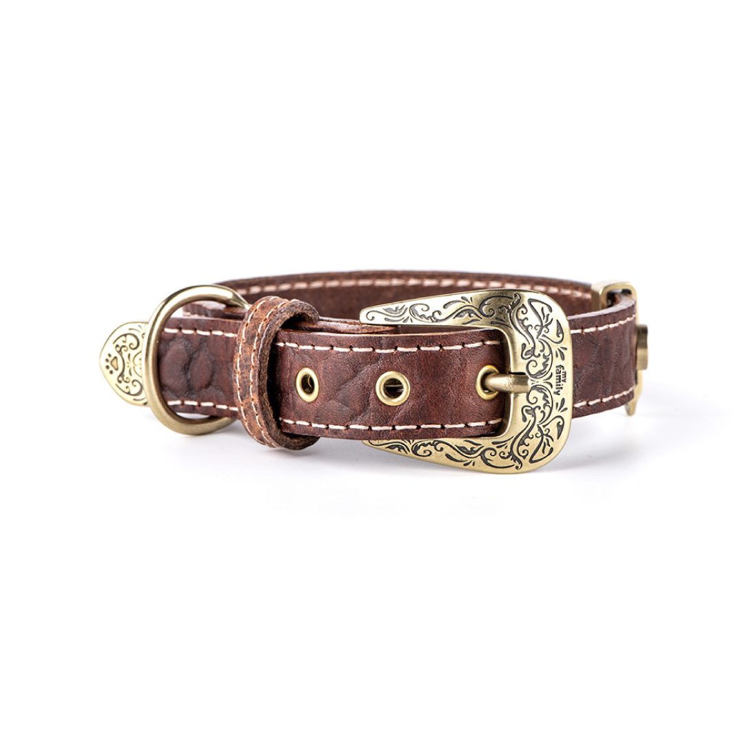 MF1205 (1) MF COLLAR EL PASO, CUERO CAFE, 27/35-1,6 cm / SM - Imagen 1