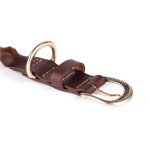 MF COLLAR ASCOT, CUERO TRENZADO CAFE, 27/35-1,6 cm / SM - Imagen 2