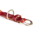 MF COLLAR ASCOT, CUERO TRENZADO ROJO, 42/55-2,8 cm / LG - Imagen 2