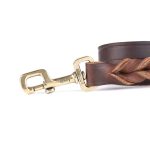 MF CORREA ASCOT, CUERO TRENZADO CAFE, 180 cm - Imagen 2