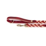 MF CORREA ASCOT, CUERO TRENZADO ROJO, 180 cm