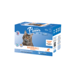 PLAISIR CARE CHUNKS POUCH HAIRBALL CONTROL, 12 X 85 GR