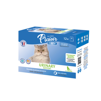 PLAISIR CARE CHUNKS POUCH URINARY SUPPORT, 12 X 85 GR