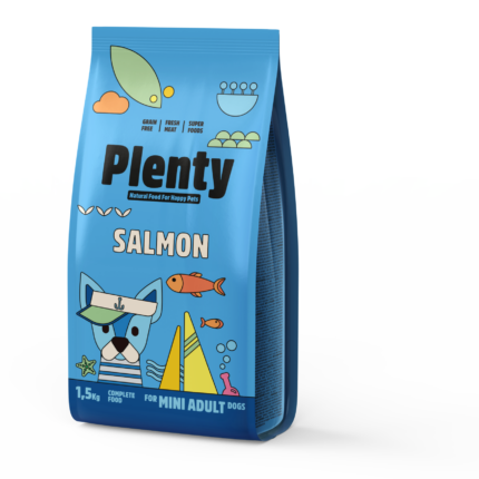 PLENTY MINI ADULT DOG SALMON, 1,5 KG