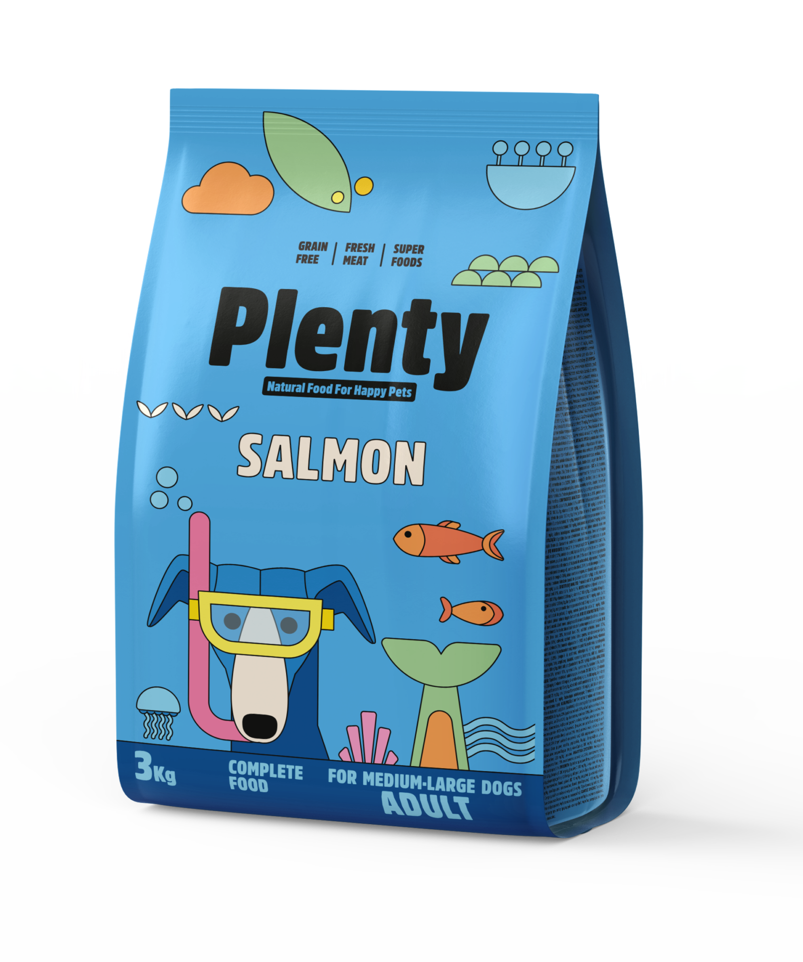 Plenty_3Kg_salmon_Dog PLENTY ADULT DOG SALMON, 3 KG - Imagen 1