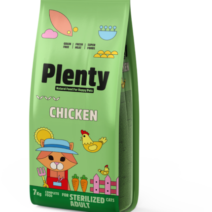 PLENTY STERILIZED CAT CHICKEN, 7 KG